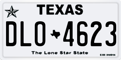 TX license plate DLO4623