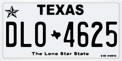 TX license plate DLO4625