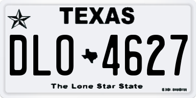 TX license plate DLO4627