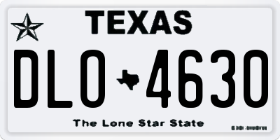 TX license plate DLO4630