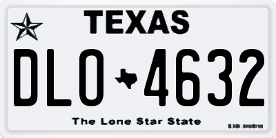 TX license plate DLO4632