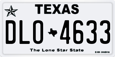 TX license plate DLO4633