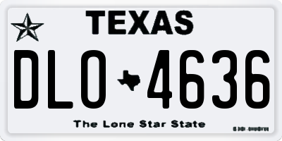 TX license plate DLO4636