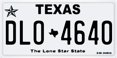 TX license plate DLO4640