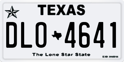 TX license plate DLO4641