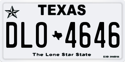 TX license plate DLO4646