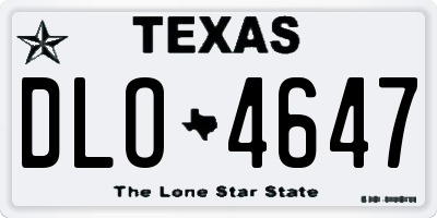 TX license plate DLO4647