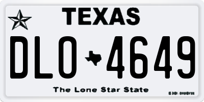 TX license plate DLO4649