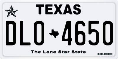 TX license plate DLO4650