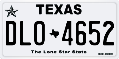TX license plate DLO4652