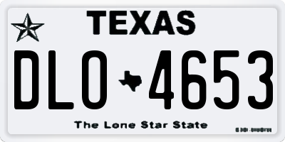 TX license plate DLO4653