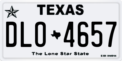 TX license plate DLO4657