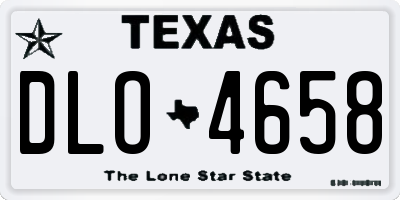 TX license plate DLO4658
