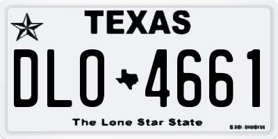 TX license plate DLO4661