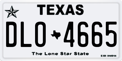 TX license plate DLO4665