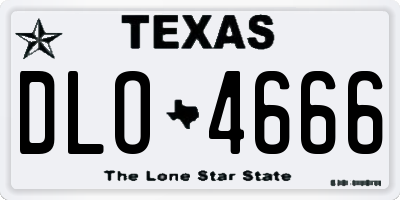 TX license plate DLO4666