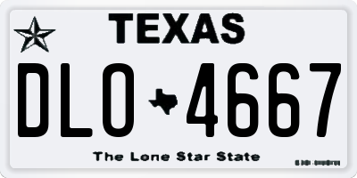 TX license plate DLO4667