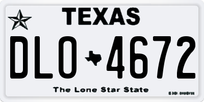 TX license plate DLO4672