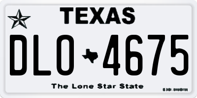 TX license plate DLO4675