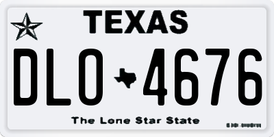 TX license plate DLO4676