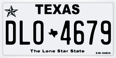 TX license plate DLO4679