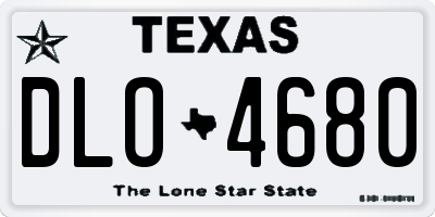 TX license plate DLO4680
