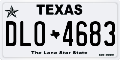 TX license plate DLO4683