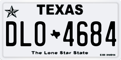 TX license plate DLO4684