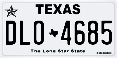 TX license plate DLO4685