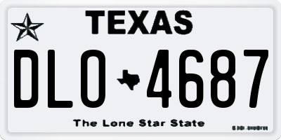 TX license plate DLO4687
