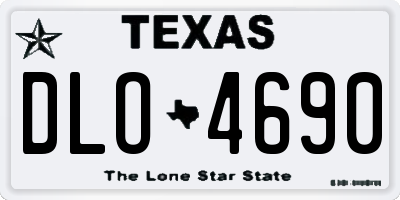 TX license plate DLO4690