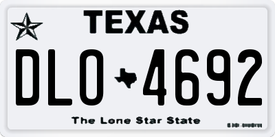 TX license plate DLO4692