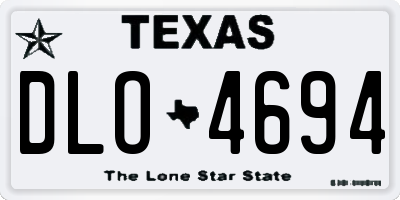 TX license plate DLO4694
