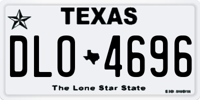 TX license plate DLO4696