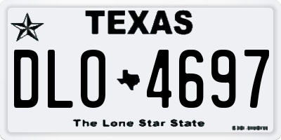 TX license plate DLO4697