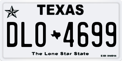 TX license plate DLO4699