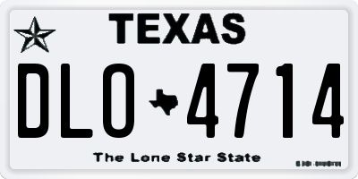 TX license plate DLO4714