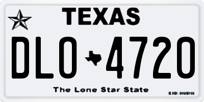TX license plate DLO4720