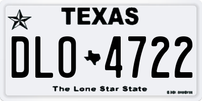 TX license plate DLO4722