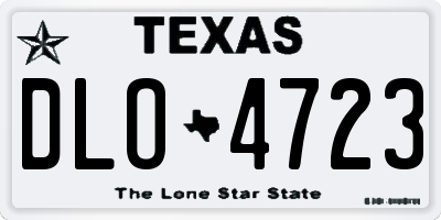 TX license plate DLO4723