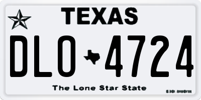 TX license plate DLO4724