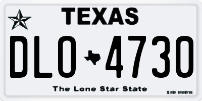 TX license plate DLO4730