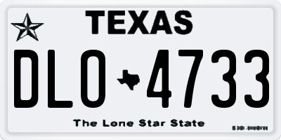 TX license plate DLO4733