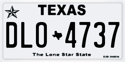 TX license plate DLO4737