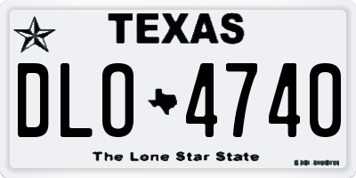 TX license plate DLO4740