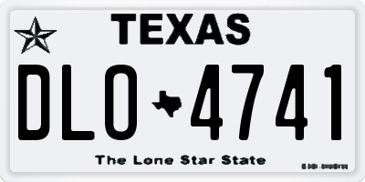 TX license plate DLO4741