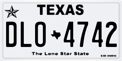 TX license plate DLO4742