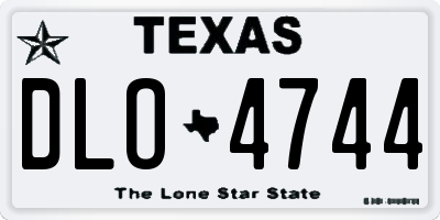 TX license plate DLO4744