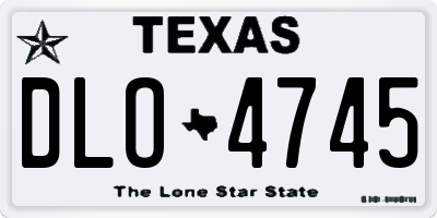 TX license plate DLO4745