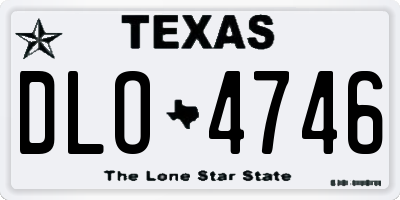 TX license plate DLO4746